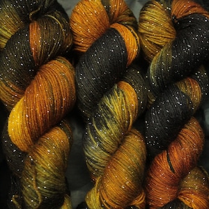 Fil à chaussettes -couleur paillettes -Goldmarie-,
