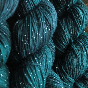 Sock yarn -glitter shade -New Moon Night-,