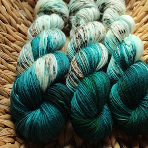 Sock yarn &quot;supersoft&quot; extra fine Merino, assigned pooling, color &quot;Algarve/Spring&quot;!
