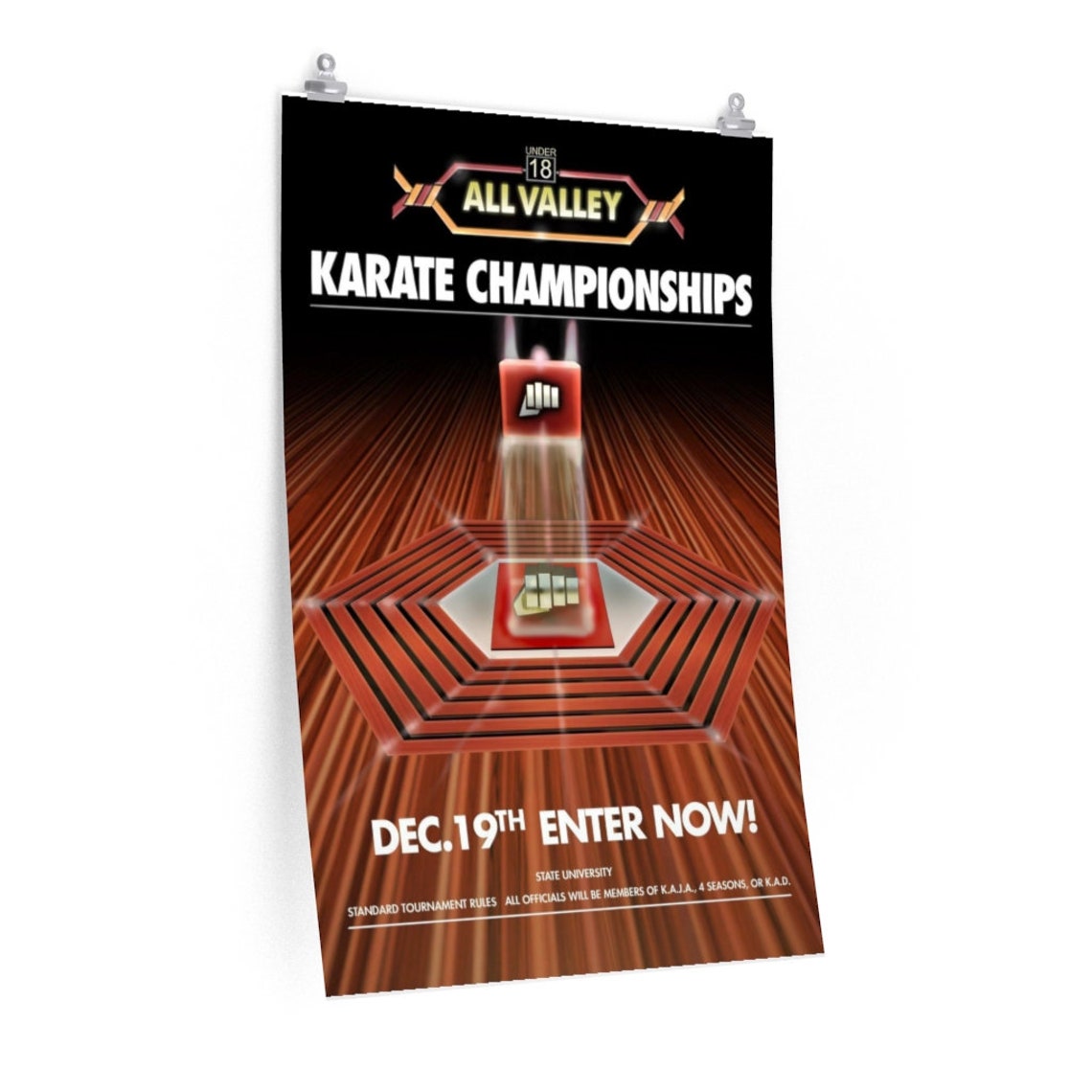 Karate kid all valley karate tournament posters...... Cobra Etsy