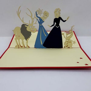 carte pop up de la reine des neiges