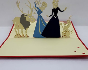 frozen pop up card