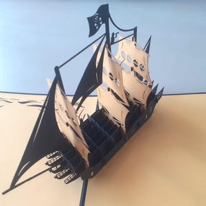 carte pop up du bateau pirate