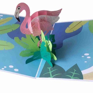 carte en relief 3D du flamant rose personnalisable