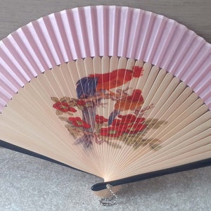 reinforced fabric and bamboo fan