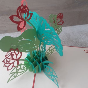 carte postale en relief de la fleur de lotus