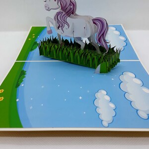 carte pop up de la licorne
