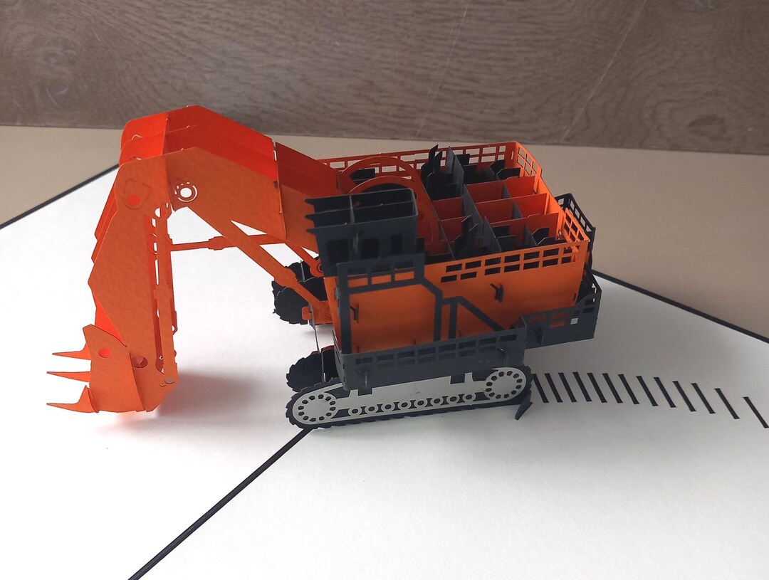 Customizable 3D Backhoe Loader Map - Etsy UK