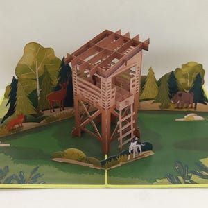 carte du chasseur pop up ou 3d