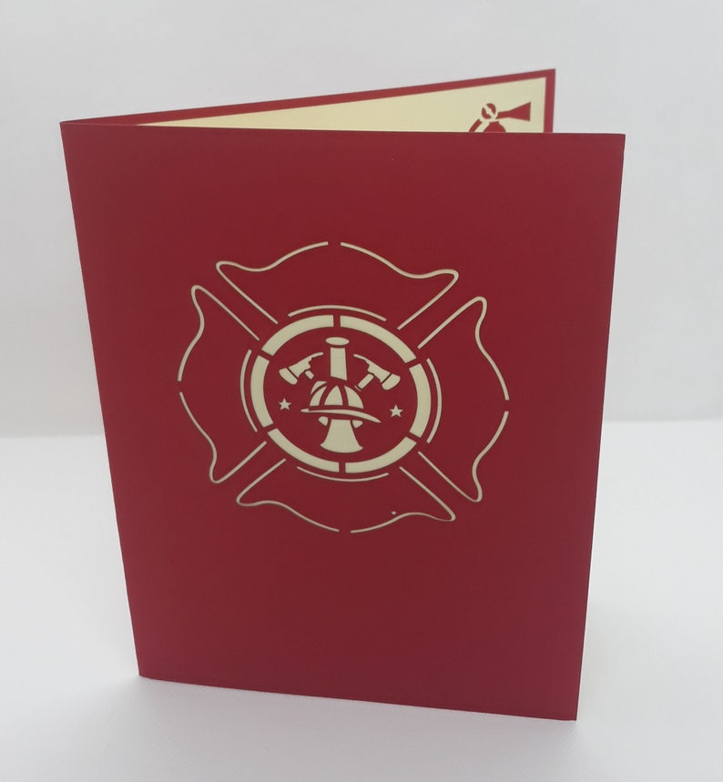 fire truck pop-up card image 3