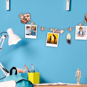 Porta-fotos de parede personalizado "minhas mais belas lembranças" - porta-fotos de desenho animado - clipe de foto - confusão - Corte a laser - Corte a laser