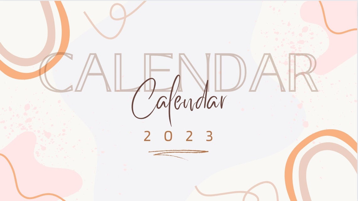 2023 Girly Printable Calendar - Etsy