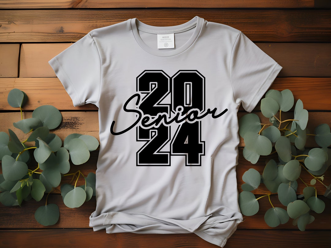 Senior 2024 Graduation Black T-shirt, Sweater, Denim Transfer DTF ...