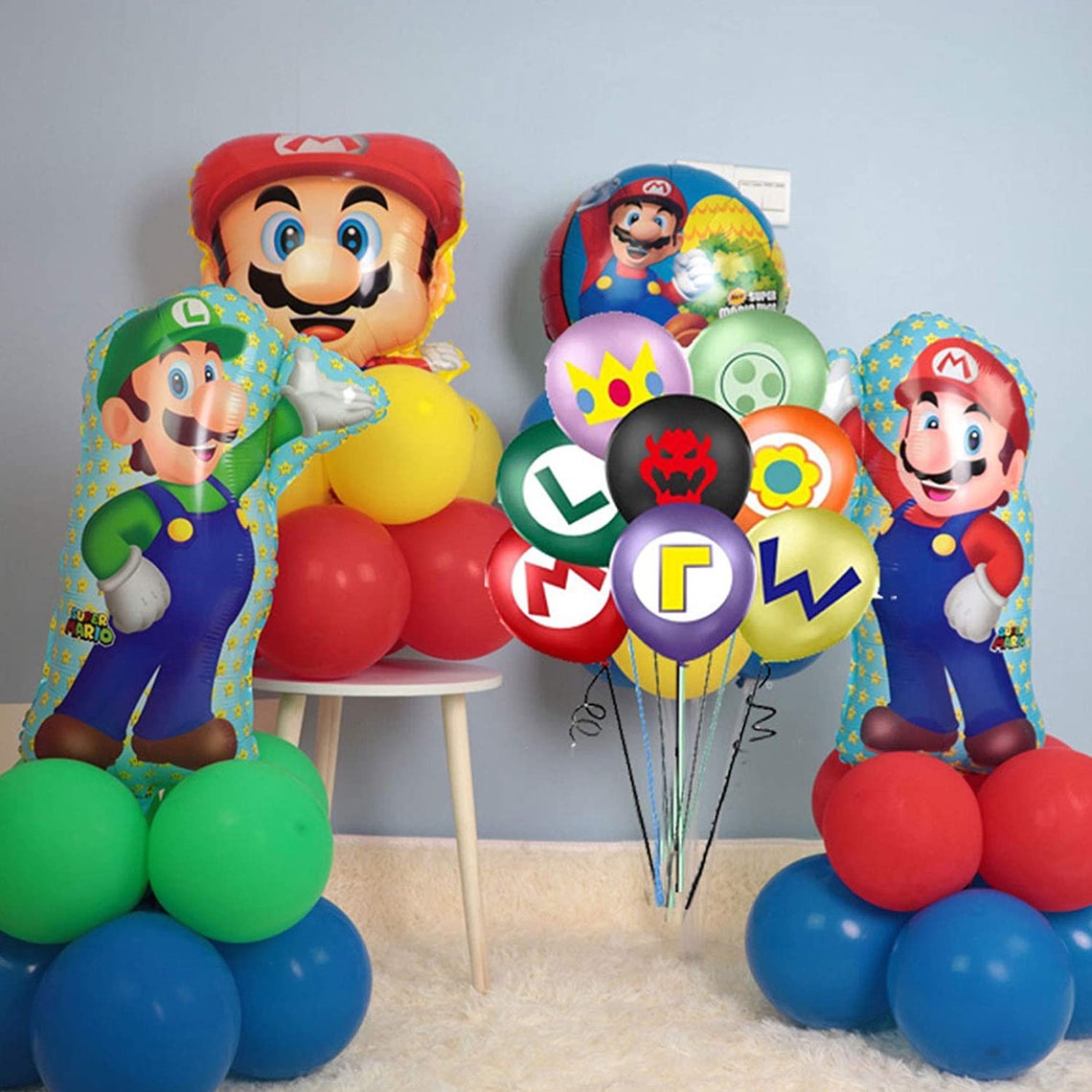 38 Pcs Super Mario Bros Balloons Super Mary Balloons Mario | Etsy