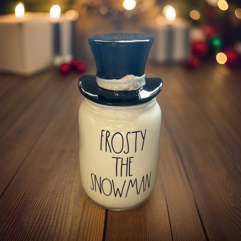 RAE DUNN Christmas Frosty the Snowman Cookie Jar Etsy