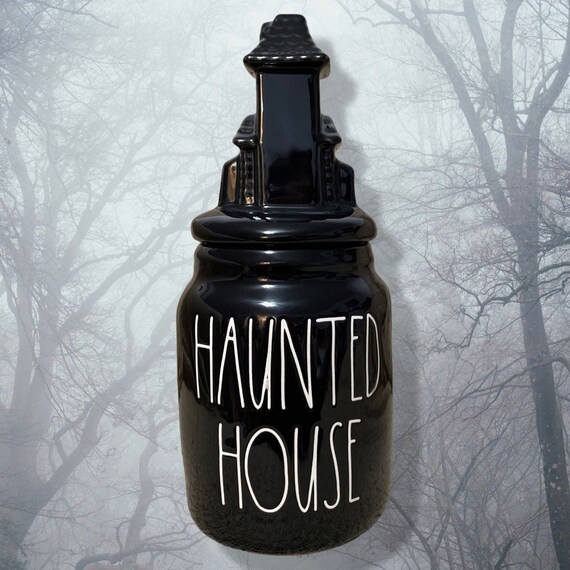 Rae Dunn Haunted House Black Canister Halloween 2022 Etsy
