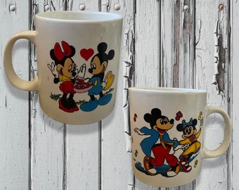 Vintage Mickey And Minnie Mouse Mug