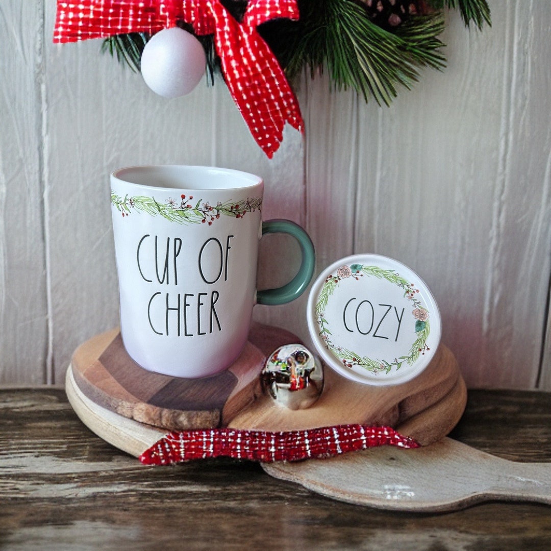 RAE DUNN Christmas Mug With Topper/plate Etsy