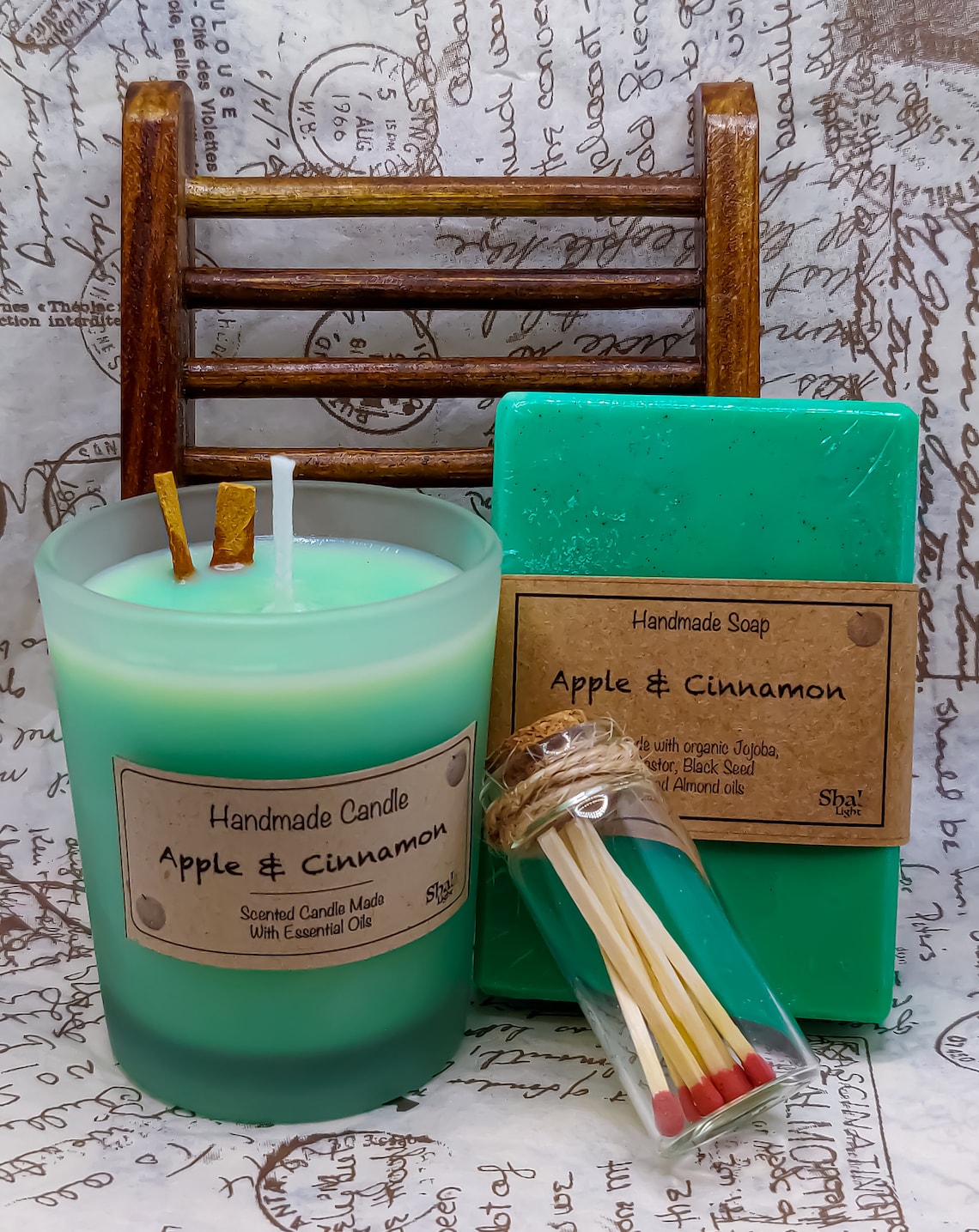 Handmade Candle and Soap With Apple and Cinnamon Cinnamon Etsy