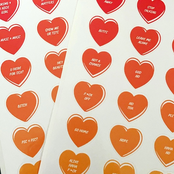  Love Heart Stickers, 60 Sheets Colorful Heart