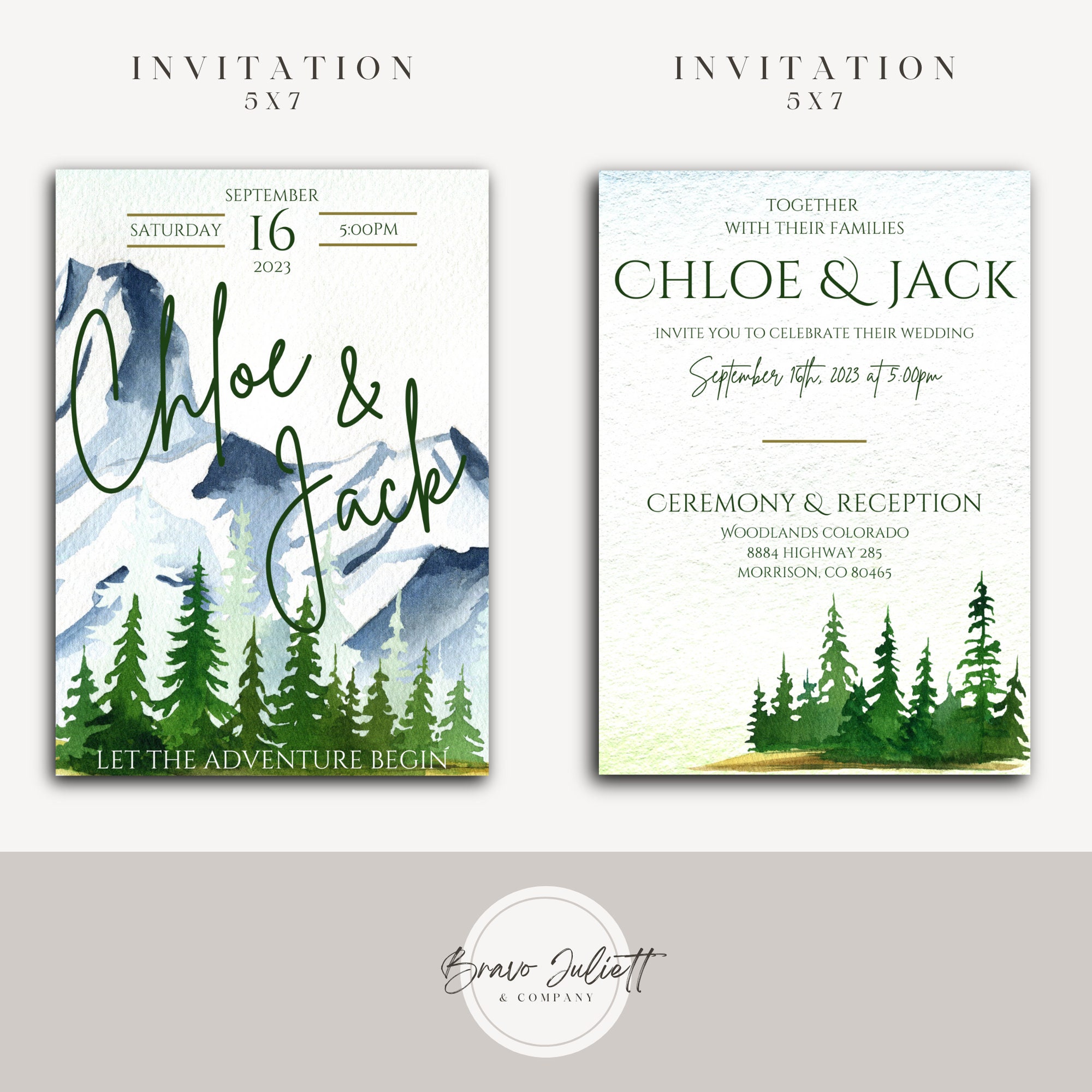 Mountain Wedding Invitation DIGITAL FILE - Etsy