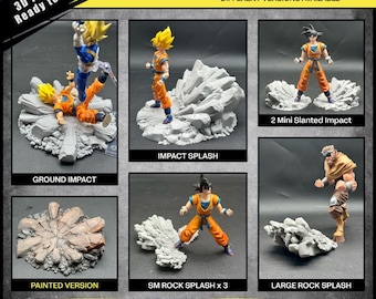 Grondinslag Rock Crater Actie-effecten | Accessoires voor 3D-geprinte diorama-rekwisieten | Aanpasbare kleur | Meerdere ontwerpen en variaties