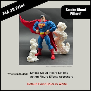 Smoke Cloud Pillar effect Set of 2  | Action Figure Base Display |