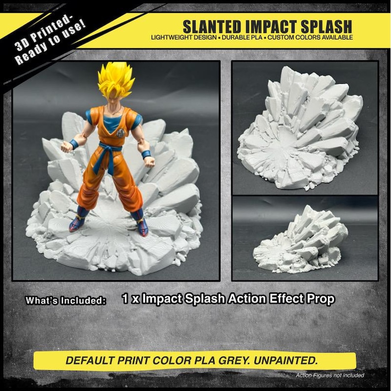 Ground Impact Rock Crater Action Effects | 3D Printed Diorama Props ...