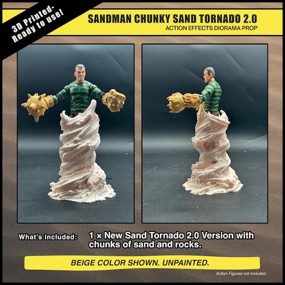 Sandman Chunky Sand Tornado 2.0 | 3D Printed | 6″ Action Figure