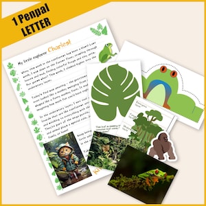 Kitty Adventurer's Snail Mail PenPal Letters: Monthly Theme Letters | Stickers and Craft | Ages 2-7 | toddlers, Kids