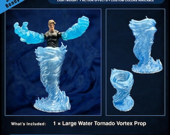 Water Tornado 3D printed action figure Effects 1/12 scale