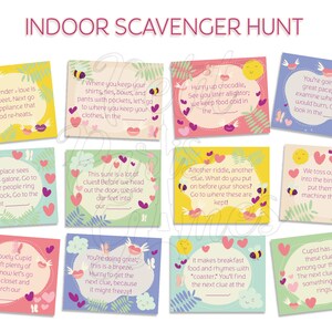 Indoor Scavenger Hunt, Kids Treasure Hunt, Rainy Day Activity, Printable Party Games