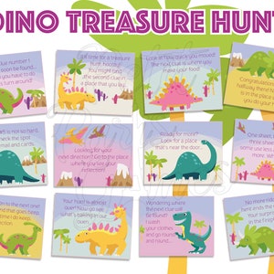 Dinosaur Scavenger Hunt, Dino Birthday Party Game, Treasure Hunt Clues For Boys, Indoor Party Games, Printable Games For Kids, Dino Activity