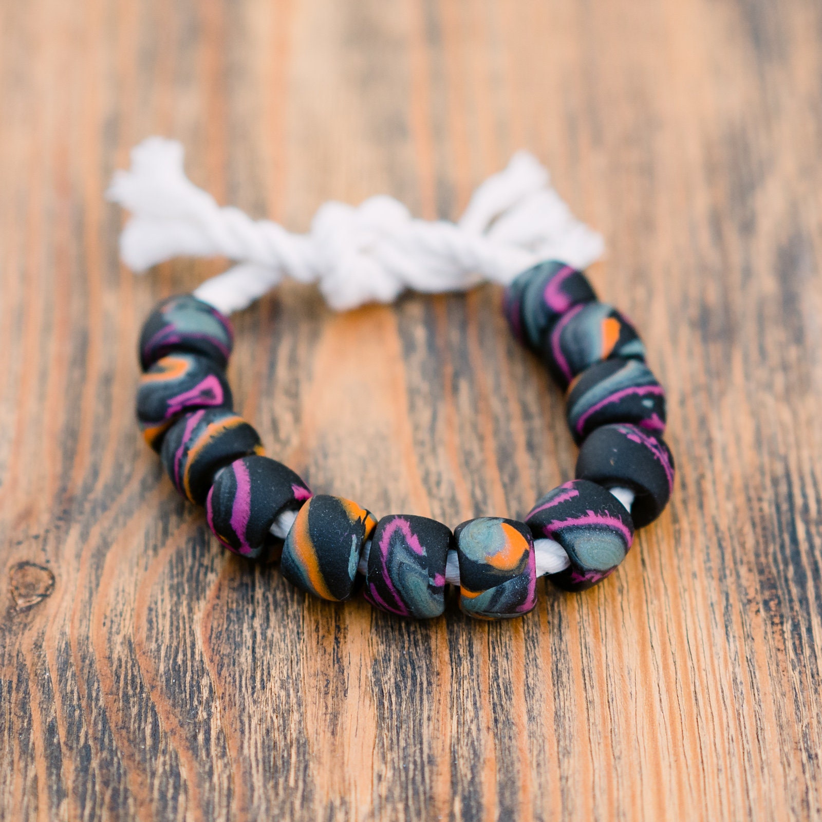 Handmade macramé beads set of 12 Etsy