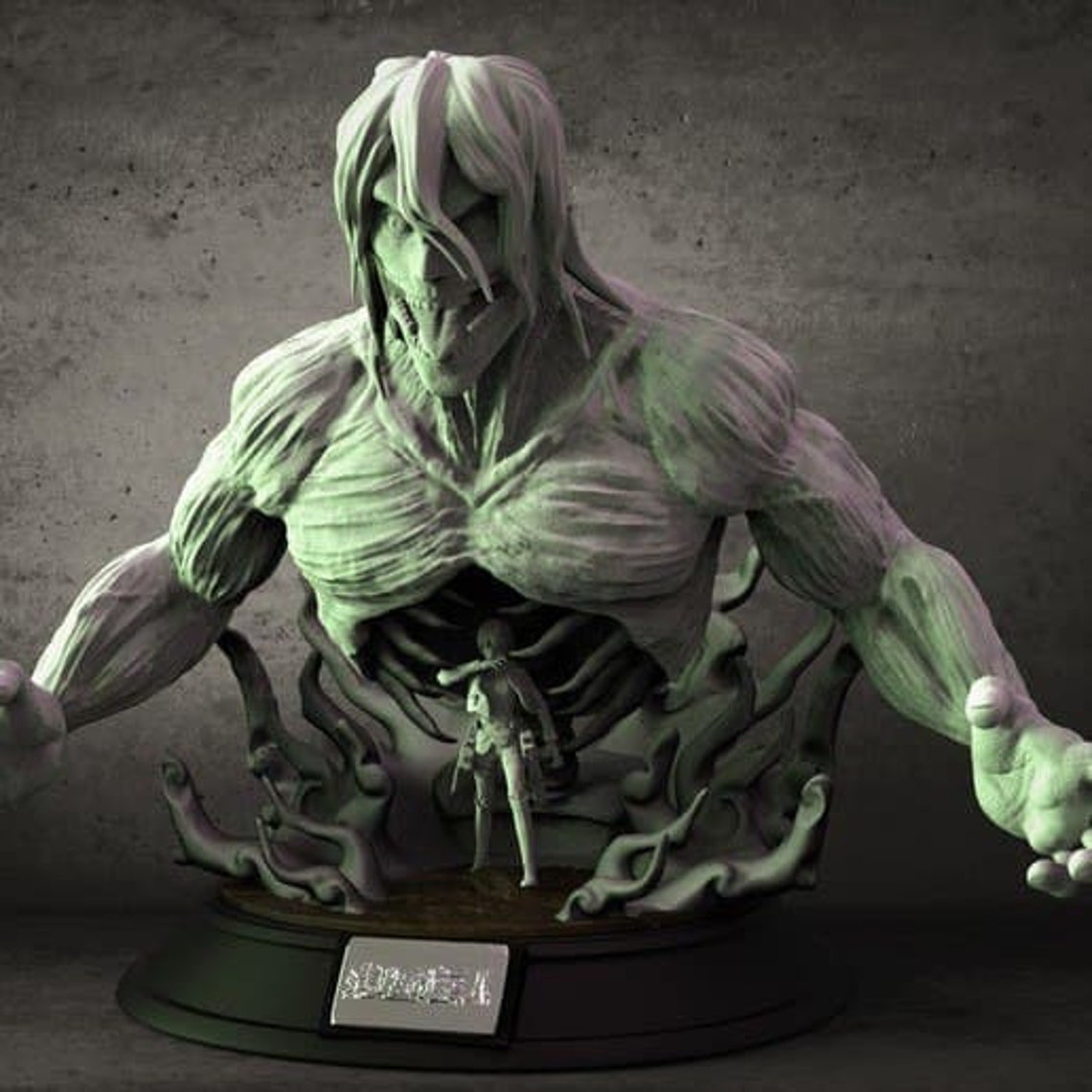 Diorama Attack on titan Eren Jaeger STL File 3D Model Print | Etsy