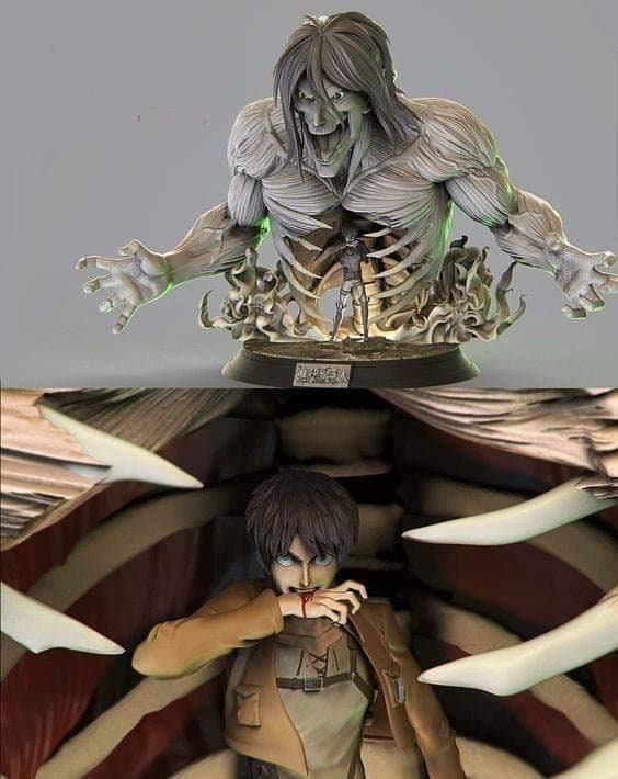 Diorama Attack on titan Eren Jaeger 3D Printing STL | Etsy