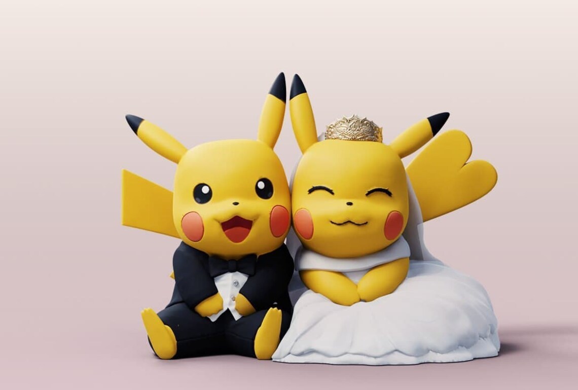 Pikachu STL File 3D Model Print Etsy