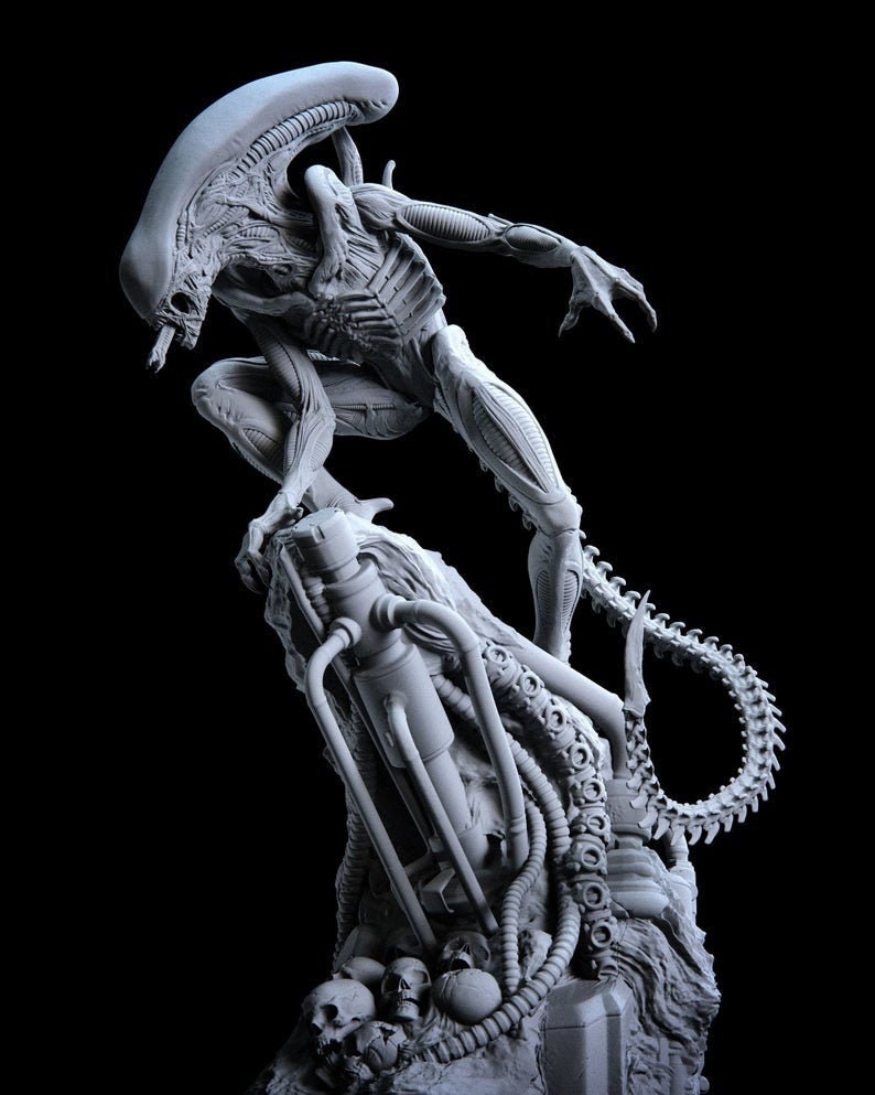 Alien STL File 3D Model Print Etsy