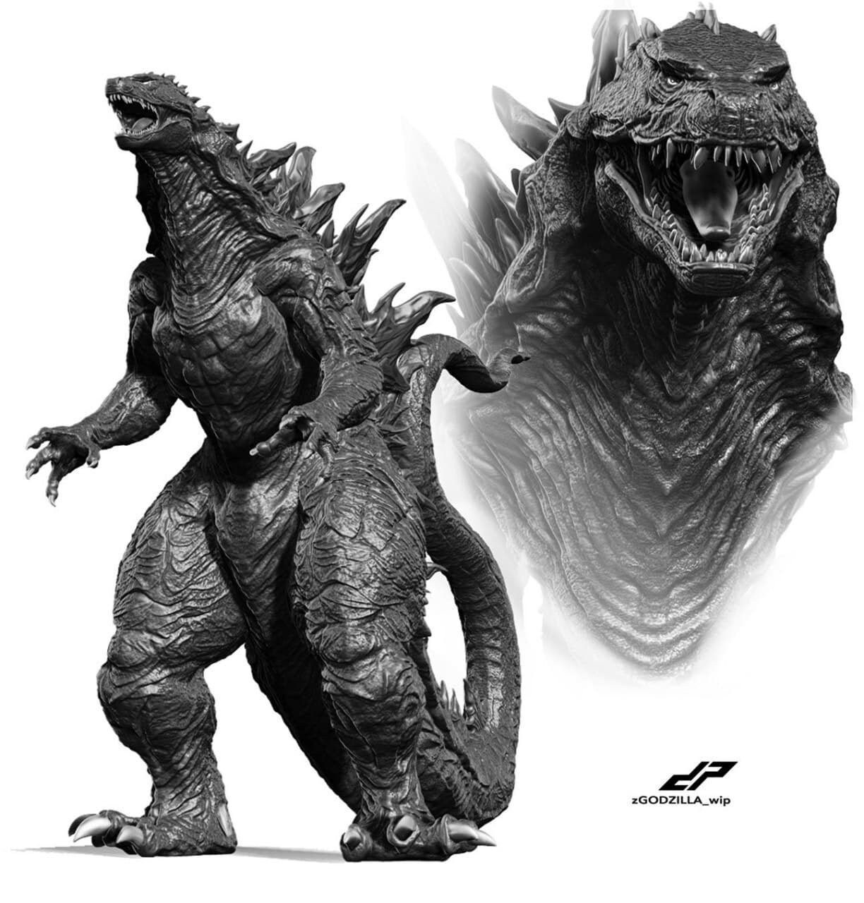 Godzilla STL File 3D Model Print Etsy