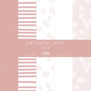 carte decorate per SCRAPBOOKING - bianco rosa palloncini bambina