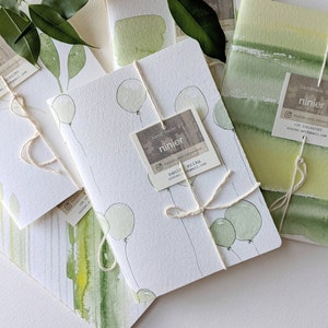 Quaderni dipinti e rilegati a mano - VERDE, regalo, regalo per la mamma, regali per la mamma, regalo per la festa della mamma