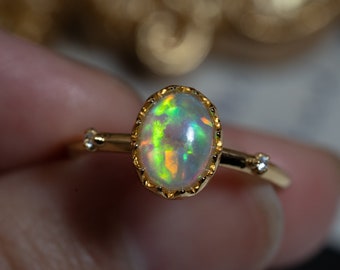 Opal Engagement Ring | Etsy