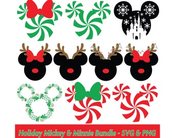 Orecchie di Topolino e Minnie per le feste - Pacchetto SVG e PNG