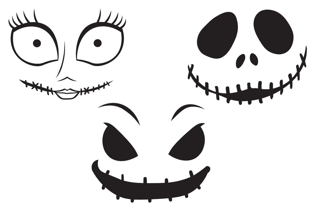 jack and sally nightmare before christmas face