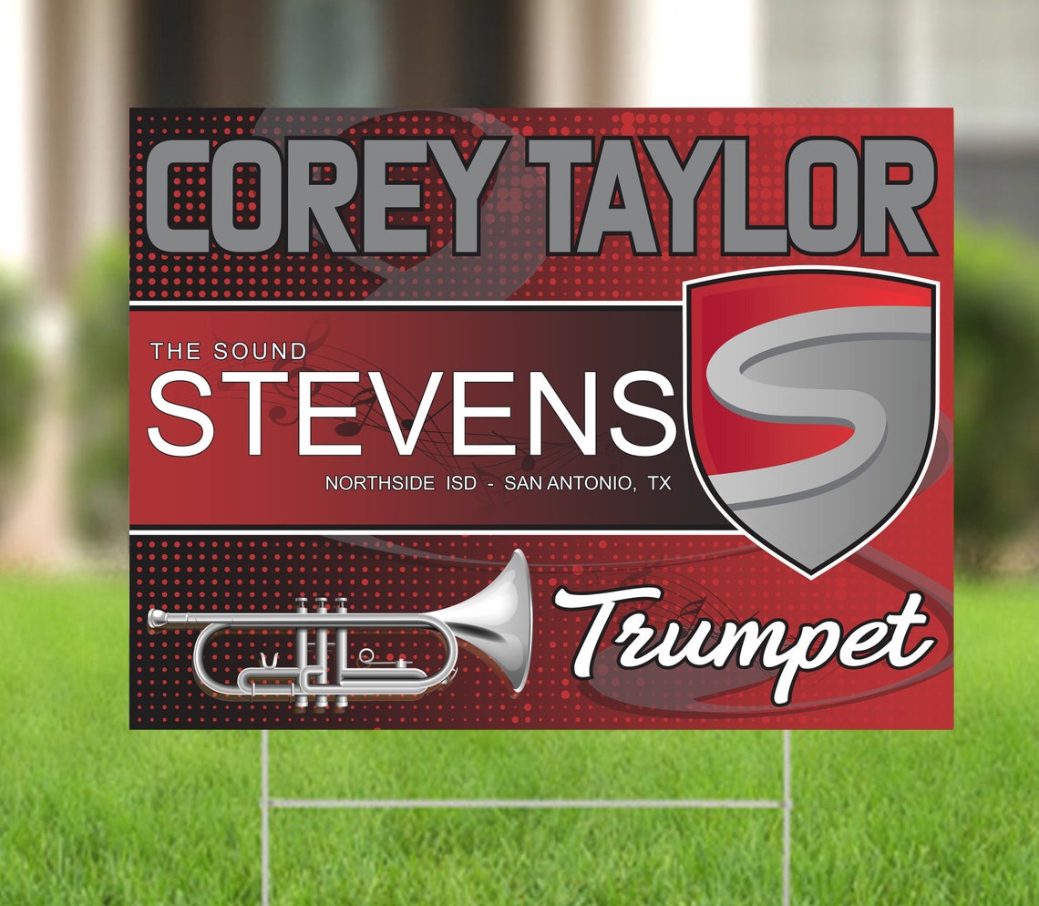 24 X 18 Custom High School Marching Band Yard Signs Etsy