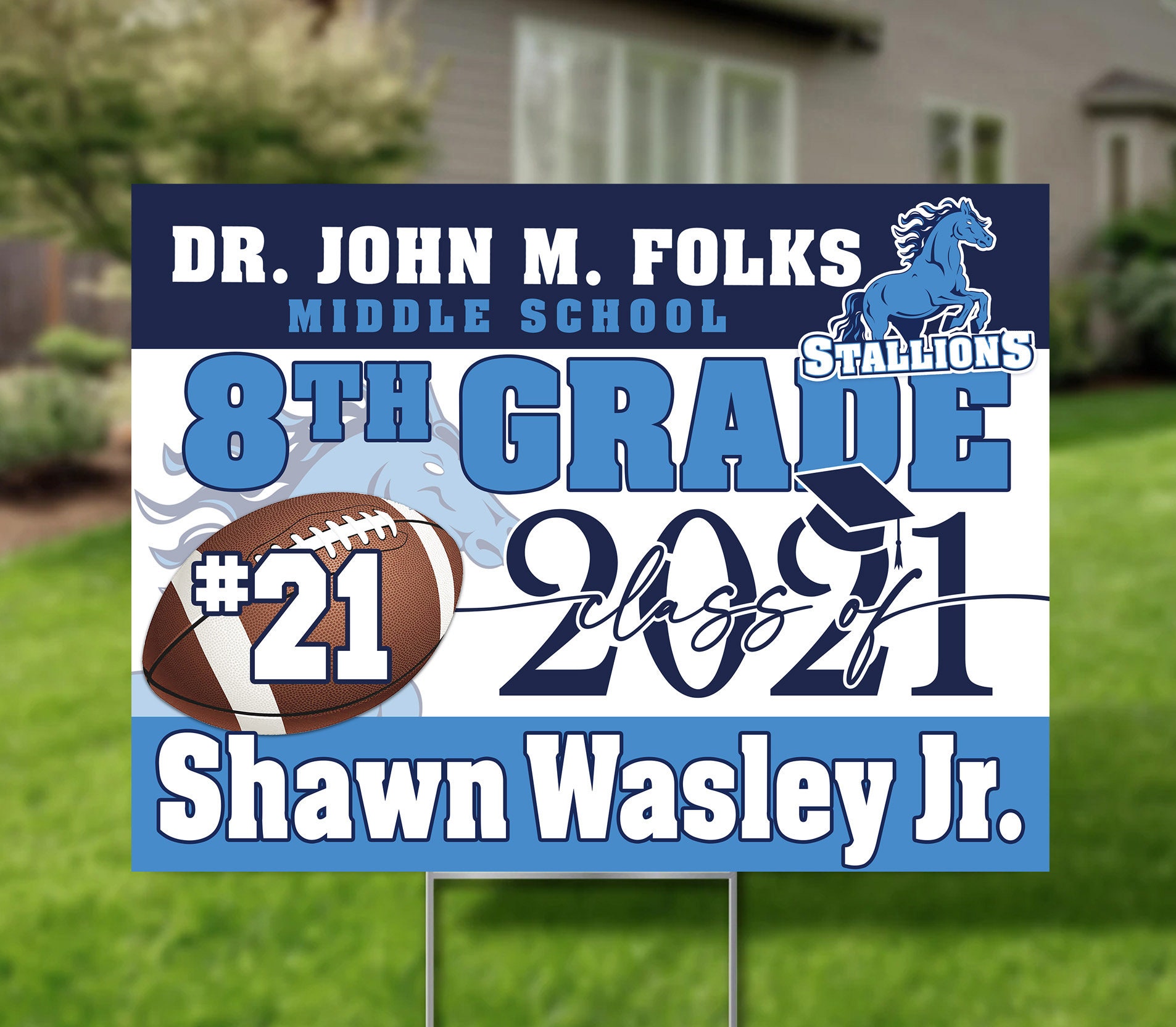 24 X 18 8th Grade Graduation Yard Signs Band Football Soccer Etsy