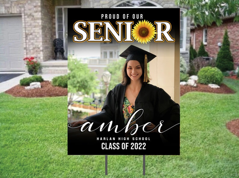 18 X 24 Sunflower Graduation Yard Signs Seniors Class of 2022 Etsy