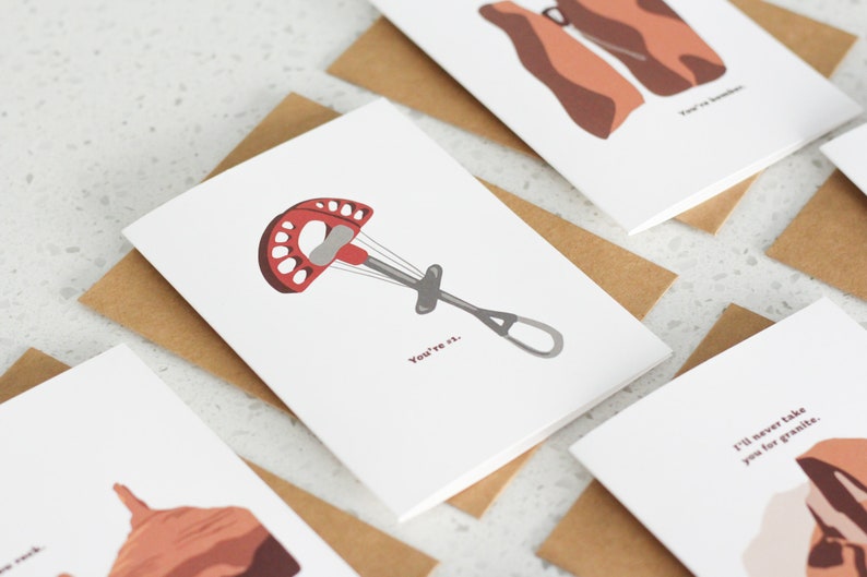 Rock Climbing Trad Mountain Pun Cards Etsy