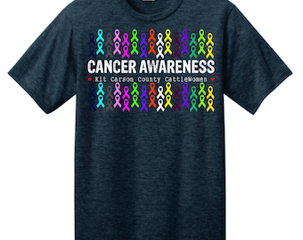 ADULT Kit Carson County Cattle Women Cancer Awareness T-Shirt