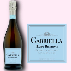 Custom Engagement Blue Champagne Label Personalized - Etsy India